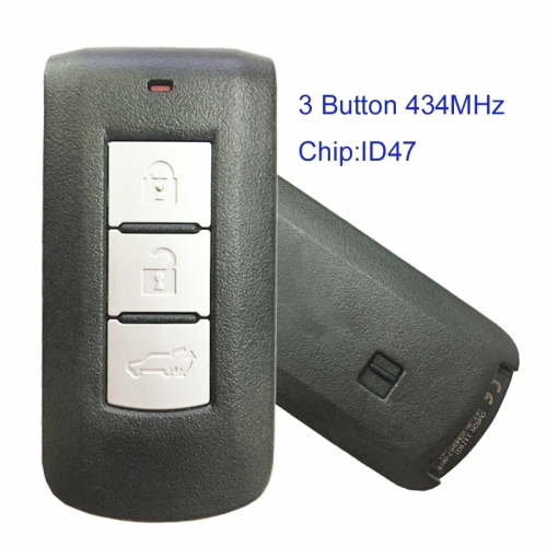 MK350022 3 Button 434MHz Smart Key Remote for M-itsubishi Eclipse Cross 2018-2019 GHR-M014 Auto Car Key Fob with ID47 Chip