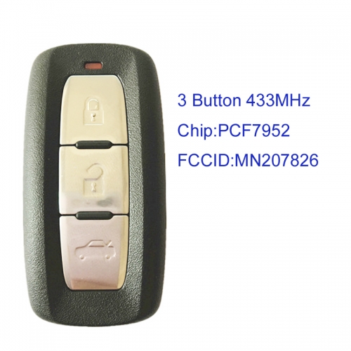 MK350017 3 Button 433MHz Smart Key Remote for M-itsubishi Colt plus MN207826 Auto Car Key Fob with PCF7952 Chip