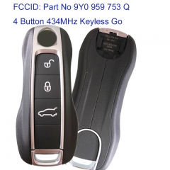 MK470020 3 Button 434MHz Smart Key Remote Control for P-orsche Cayenne Part No 9Y0 959 753 Q Auto Car Key Fob Chip Keyless Go