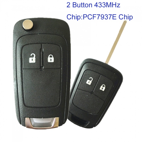 MK460007 2 Button 433MHz Key Remote Control Set for Opel Astra J Insignia Auto Car Key Fob with PCF7937E Chip