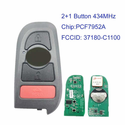 MK370023 2+1 Button 434MHz Smart Key Remote for S-uzuki 37180-C1100 Auto Car Key Fob with PCF7952A Chip