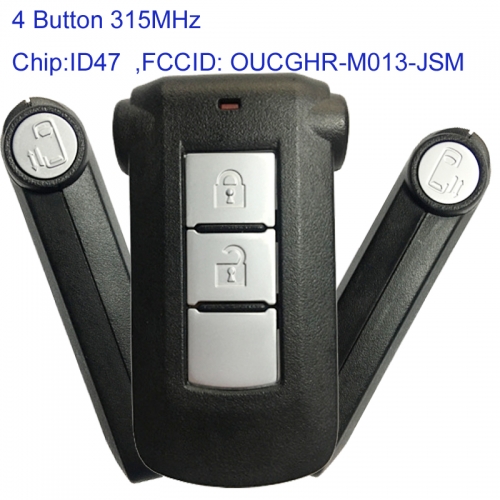 MK350020 4 Button 315MHz Smart Key Remote for M-itsubishi ECLIPSE CROSS 2018 OUCGHR-M013-JSM Auto Car Key Fob with ID47 Chip