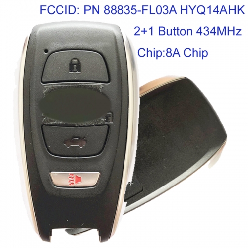 MK450007 2+1 Button 434MHz Smart Key Remote Control for Subaru PN 88835-FL03A HYQ14AHK Auto Car Key Fob