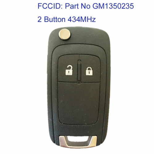 MK460002  2 Button 434MHz Flip Key Remote Control for Opel Astra J Part No GM1350235 Auto Car Key Fob