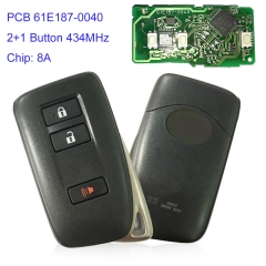 MK490016 2+1 Button 434MHz Smart Key for Lexus keyless Car Key Fob Remote Control with 8A Chip PCB 61E187-0040