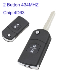 MK540024 2 Button 434MHZ Flip Key for Mazda M6 M3 Remote M-itsubishi system Auto Car Key Fob With 4D63 Chip