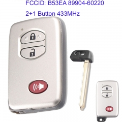MK190213 2+1 Button 433MHz Smart Key for T-oyota Land Cruiser 2007+ Auto Car Key Fob B53EA 89904-60220 Keyless Go