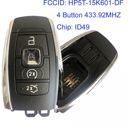 MK150003 4 Button 433.92MHZ Smart Key for L-incoln Mkz Mkx Mkc 13-17 HP5T-15K601-DF Remote Control