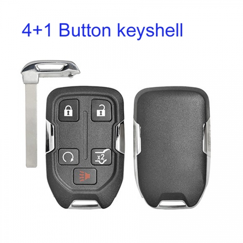 FS280001 4+1 Button Remote Key Cover Shell for Chevrolet Remote Key Case Replacement with Blade