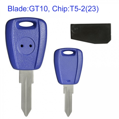 MK330019 Blue Remote Control Key Transponder Key T5-2 Chip for F-ait Auto Car Key Replacement with GT10 Blade