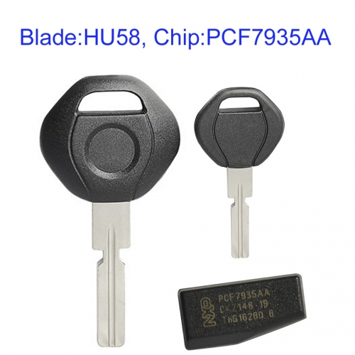 MK110104 Remote Control Key PCF7935AA Chip for A-udi Auto Car Key Replacement with HU58 Blade