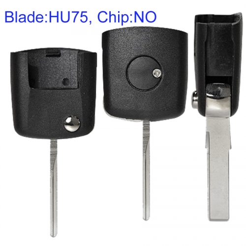 FS090004  Key Shell House Cover Remote Control Key Case for A-udi Auto Car Key Replacement with HU75 Blade
