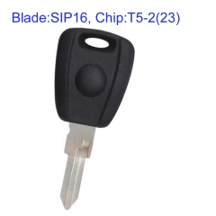 MK330021 Black Remote Control Key Transponder Key T5-2 Chip for F-ait Auto Car Key Replacement with SIP16 Blade