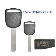 MK180137 Transponder Key Remote Control Head Key for H-onda Auto Car Key Replacement with G Chip HON66 Blade