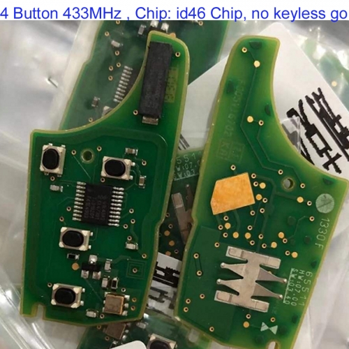 MK270036 Original 4 Button 433MHz Remote Key Control PCB for B-uick Auto Car Key Fob with id46 Chip No Keyless