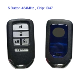 MK180159 5 Button 434MHz Smart Key Remote Control for H-onda H-ybrid Alison O-dyssey Keyless Go with id47 chip Auto Car Key Fob