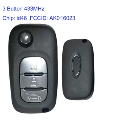 MK250021 3 Button 315MHz Flip Key Remote Control for C-itroen DS Auto Car Key Fob AK016023 with id46 Chip