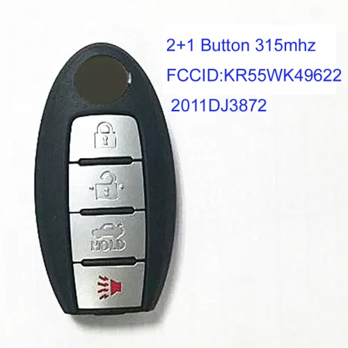 MK210089 3+1 Button 315mhz Smart Key for N-issan Murano Intelligent Auto Car Key Fob KR55WK49622 2011DJ3872