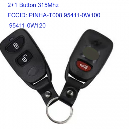 MK140135 2+1 Button 315Mhz Remote Key for H-yundai Santa Fe Auto Car Key PINHA-T008 PINHA-T038 95411-0W100 95411-0W120