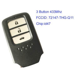 MK180157 3 Button 433Mhz Remote Key for H-onda ACCORD CRV CRIDER XRV CITY CIVIC JADE  Auto Car Key 72147-THG-Q11 id47 Chip