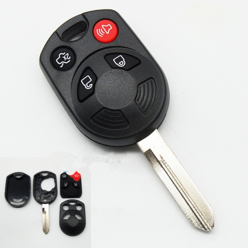 FS160013 3+1 Button Head Key Remote Control Shell Case Cover for F-ord Auto Car Key Replacement
