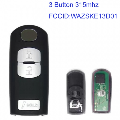 MK540043 3 Button 315mhz Smart Key for Mazda CX-3 CX-9 WAZSKE13D01 SKE13D-01 Auto Car Key Fob Proximity Key