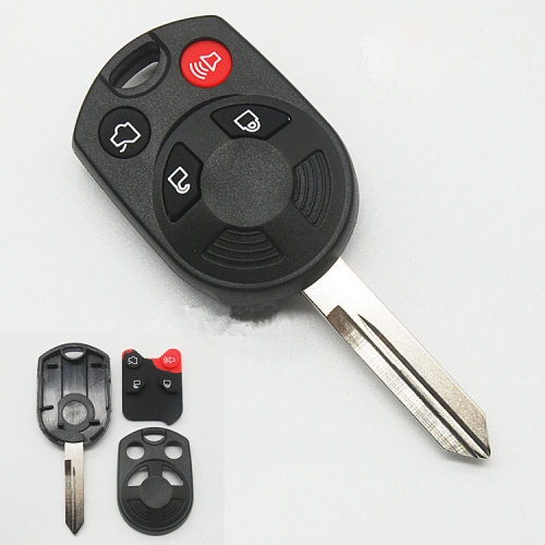 FS160011 3+1 Button Head Key Remote Control Shell Case Cover for F-ord Auto Car Key Replacement