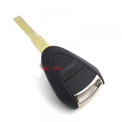 FS470004 2 Button Head Key Remote Key Shell Case Cover for P-orsche Auto Car Key Replacement