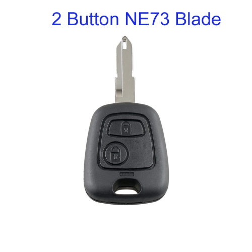 FS240021 2 Button Head Key Remote Key Shell Cover for P-eugeot Auto Car Key Blade Replacement with NE73 Blade
