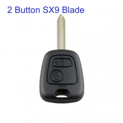 FS240020 2 Button Head Key Remote Key Shell Cover for P-eugeot Auto Car Key Blade Replacement with SX9 Blade
