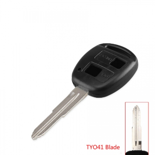 FS190049 2 Button Head Key Shell House Cover Remote Control Key Case for T-oyota Prado Auto Car Key Replacement  TYO41 Blade