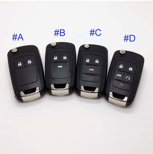 FS270009 2/3/3+1/4+1 Button Remote Key Flip Key Shell Case for B-uick  Auto Key Cover Lid Replacement