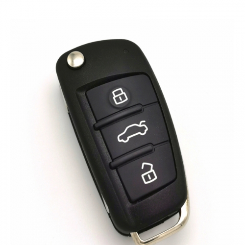 FS090011 3 Button Flip Key Remote Key Cover Case Fit For A-UDI Remote Key Cover Replacement