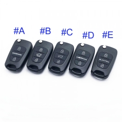 FS140033 A/B/C/D/E Button Remote Flip Key Shell Case  for H-yundai  K-ia  Auto Car Remote Key Replacement