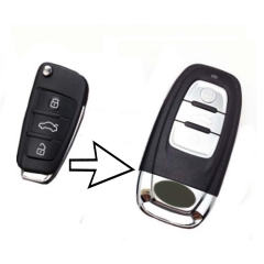 FS090010 3 Button Flip Key Modified Smart Key Cover Case Fit For A-UDI A4 A6 Q7 TT Remote Key Cover Replacement