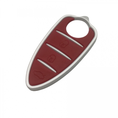 FS440012 Silicone  3 Buttons Rubber Key Pad For Alfa Romeo Mito Giulietta 159 GTA Red Flip Remote Auto Key Shell Replacement