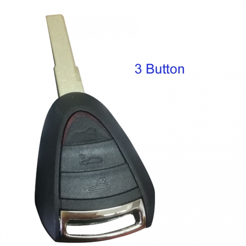 FS470005 3 Button Head Key Remote Key Shell Case Cover for P-orsche Auto Car Key Replacement