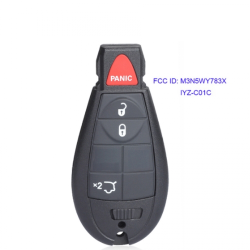 FS300005 3+1 Button Remote Key Control Shell Lid for Jeep  D-odge C-hrysler Car Key Cover Replacement