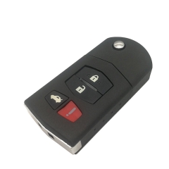 FS540010 3+1 Button Flip  Key Remote Key Shell Case Cover  for Mazda  Auto Car Key Replacement
