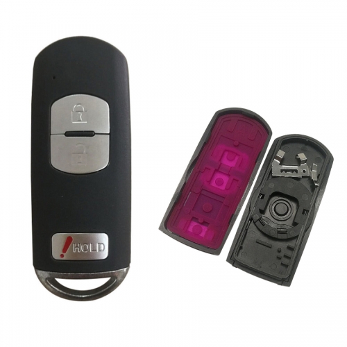 FS540016 2+1 Button Key Fob Remote Key Shell Case Cover  for Mazda  Auto Car Key Replacement