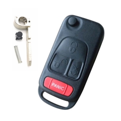 FS100026 3+1 Button Flip Key Cover Case Fit For Benz Remote Key Cover Replacement HU39