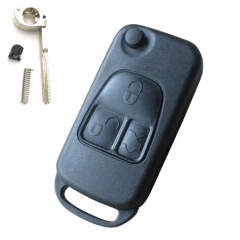 FS100025 3 Button Flip Key Cover Case Fit For Benz Remote Key Cover Replacement