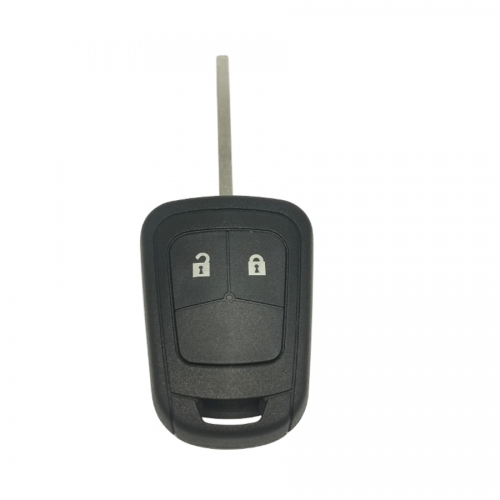 FS280015 2 Button Flip Key Cover Shell for Chevrolet Remote Key Case Replacement with Blade