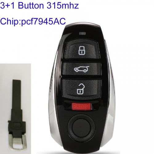 MK120094 3+1 Button 315mhz Button Smart Key Remote Key for vw Touareg 2011-2014 Auto Car Key Fob Replacement