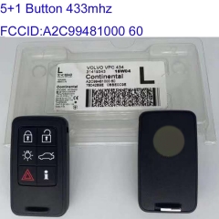 MK170007 5+1 Buttons 434mhz Smart Key for Volvo  Remote Control Fob Keyless Go 5WK49226  A2C99481000 60