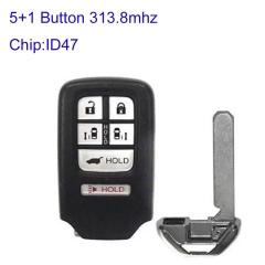 MK180162 5+1 Button 313.8MHZ Smart Key  for H-onda CRV O-dyssey 2014 2015 2016 2017 Auto Car Key Fob with ID47 Chip KR5V1X A2C83158300 A2C80084300