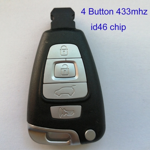 MK140145 4 Button 433MHz Smart Key  for H-yundai Veracruz  Car Key Fob with id46 Chip Keyless Go 2006DJ2535 SVI-SMKFNA04 95440-3J500 / 95440-3J501