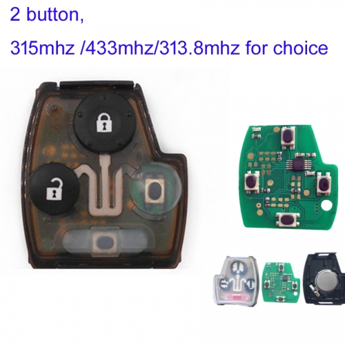MK180168 2 Button 315/433M/313.8MHZ Remote Key Chip for H-onda 7th Accord 2003-2007 Remote Control Auto Car Key