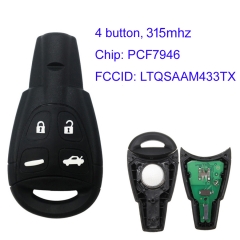 MK560002 4 Button 315MHz Smart Remote Key for Saab Auto Car Key Fob LTQSAAM433TX PCF7946 Chip