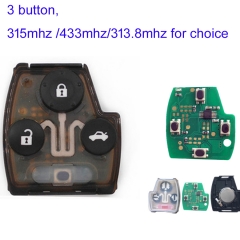 MK180169 2 Button 315/433M/313.8MHZ Remote Key Chip for H-onda 7th Accord 2003-2007 Remote Control Auto Car Key